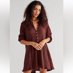Free People Blossom Button Up Knit Dress